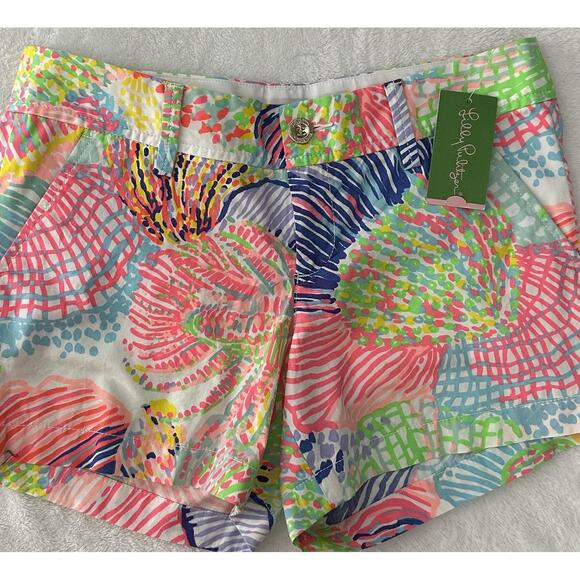 Lilly Pulitzer Shorts Size 4 Callahan Roar of the Seas Fluorescent - Picture 1 of 8